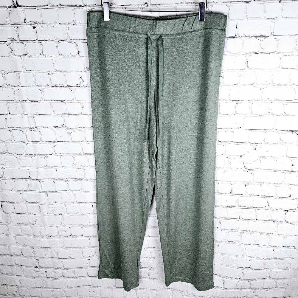 PAPINELLE | modal soft full length drawstring waist moss green pants